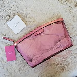 Kate Spade Cosmetic Pouch Clear Pink